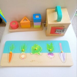 Lovevery Lock Box and Garden Puzzle